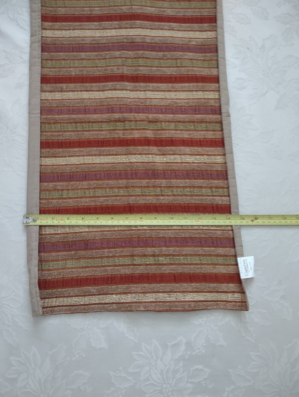 Table Runner Chenille Striped Multi Color - Picture 6 of 7